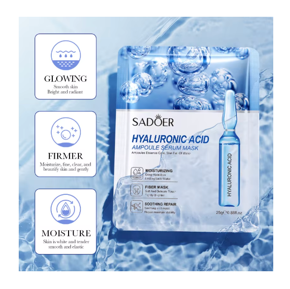 10Pc Hyaluronic Acid Face Mask Korean Sheet Mask Moisturizing Facial Mask Skin Care Corean Tony Moly Makeup Skincare Oil Control