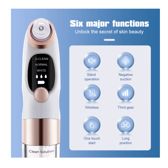 Small Bubble Facial Blackhead Removal Vacuum Face Cleaner Hydra Dermabrasion Hydro Skin Deep Clean Care anti Aging Beautymachine