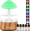 Rain Cloud Humidifier Night Light Aromatherapy Essential Oil, Cloud Diffuser with Rain with 7 Changing Colors, Desk Bedside for Sleeping Relaxing Mood, White